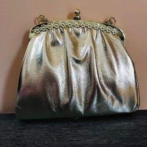 Vintage 1970s Gold Metallic Evening Bag